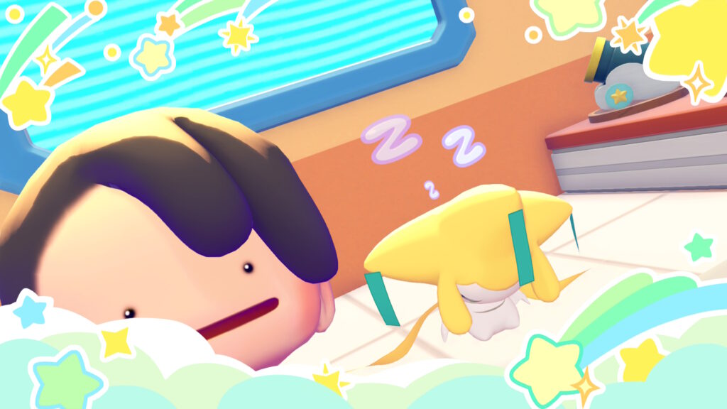 『ぽこ あ ポケモン』のイベント『ジラーチのキラキラたんざくあつめ』で寝ているジラーチを撮影した時の画像