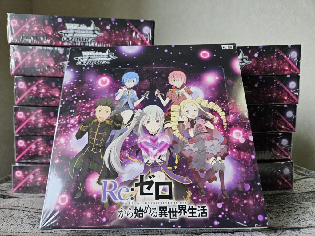 ヴァイスシュヴァルツの『ブースターパック 「Re:ゼロから始める異世界生活」Vol.4（初版）』のBOXパッケージ（1カートン（12BOX））