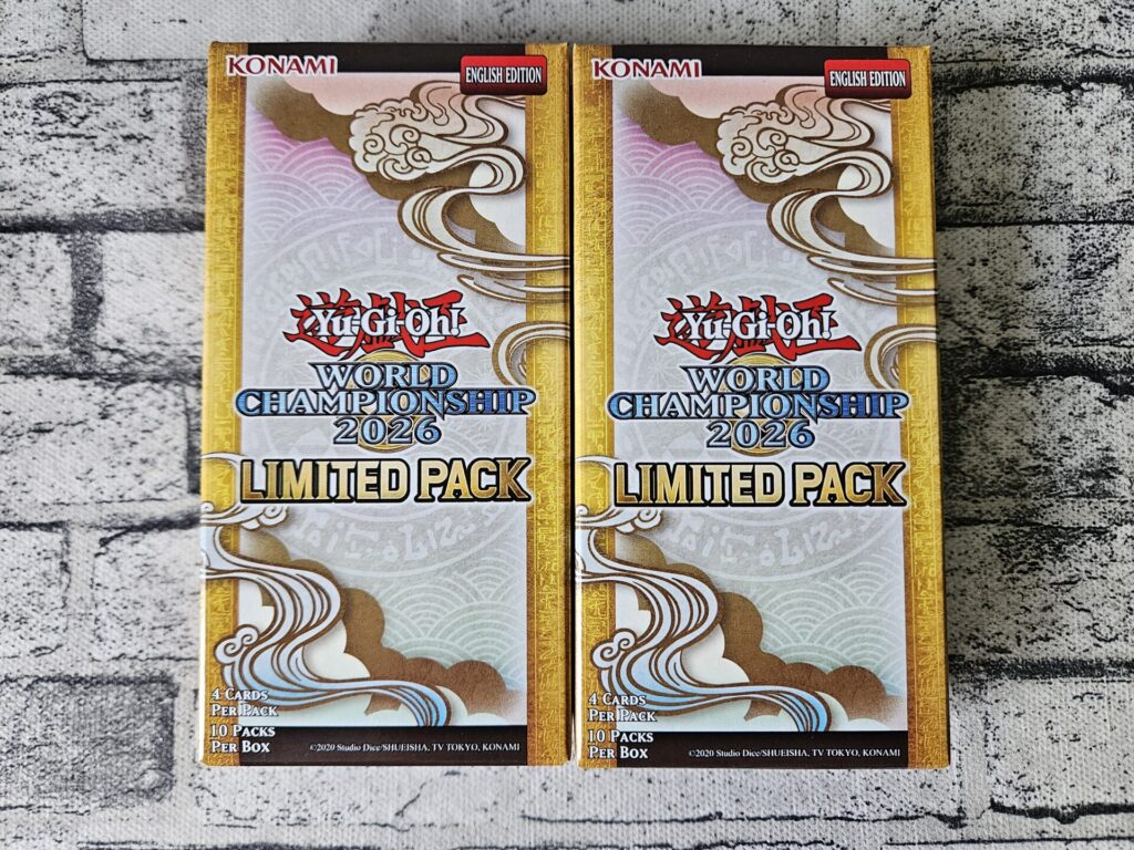 遊戯王の『Limited Pack World Championship 2026（EU版）』のBOXパッケージ（2BOX）