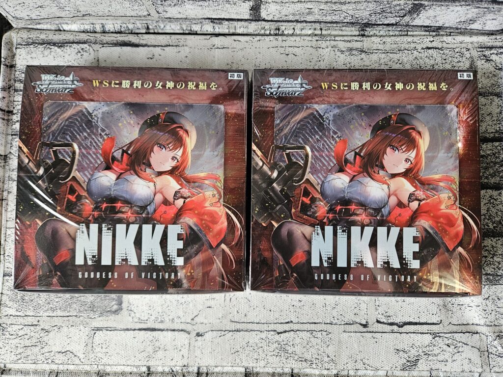 ヴァイスシュヴァルツの『ブースターパック 勝利の女神：NIKKE Vol.2（初版）』のBOXパッケージ（2BOX）